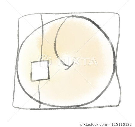 Simple plain bagel hand drawn illustration Simple plain bagel hand drawn illustration 115110122