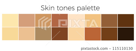 Skin color palette. Human skin tone colors Skin color palette. Human skin tone colors 115110130