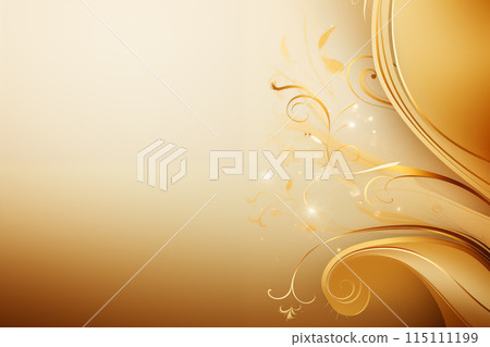 Elegant gold background by Generative AI 115111199