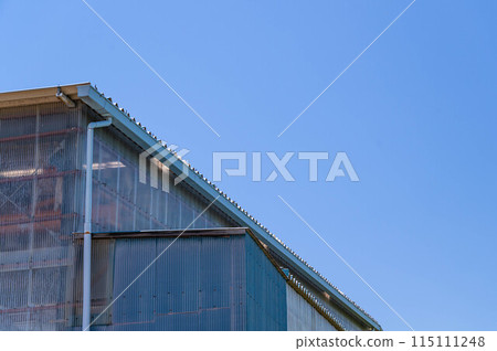 blue sky and town factory blue sky and town factory 115111248