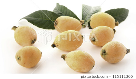 Taste of early summer: Loquat (Kagawa Prefecture) Daiyakuoju white background Taste of early summer: Loquat (Kagawa Prefecture) Daiyakuoju white background 115111300