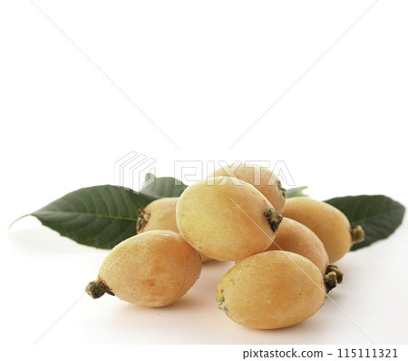 初夏的味道-枇杷（香川縣產），大藥樹，白色背景 115111321