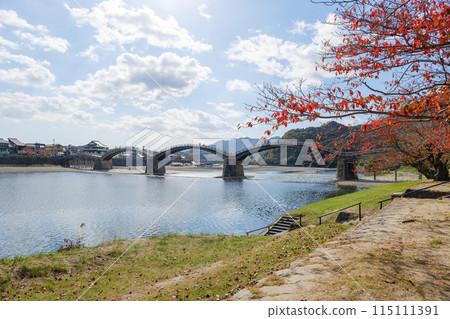 Kintai bridge in autumn 115111391