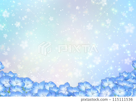 神秘、童話、夢幻般閃閃發光的簡單漸變背景壁紙,描繪藍色花朵的質感 神秘、童話、夢幻般閃閃發光的簡單漸變背景壁紙,描繪藍色花朵的質感 115111536