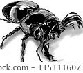 Illustration of the Tarandus stag beetle 115111607