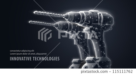 Cordless drill. Power tool, Electric screwdriver Cordless drill. Power tool, Electric screwdriver 115111762