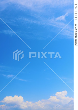 Blue sky and white clouds, early June morning Blue sky and white clouds, early June morning 115111921