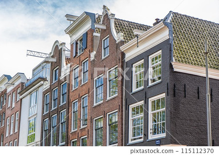 Traditional old buildings in Amsterdam, the Netherlands Traditional old buildings in Amsterdam, the Netherlands 115112370