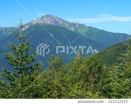 夏天的南阿爾卑斯山北岳 115112472