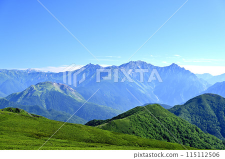 早上從大黑山乘鞍看到的槍，穗高山（照片地點：大黑山乘鞍） 115112506