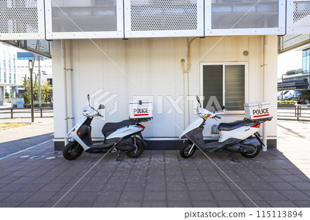 Tonomachi Police Station and motorcycle at King Skyfront Tonomachi Police Station and motorcycle at King Skyfront 115113894