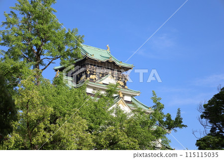 大阪城，春天，夏天，初夏，秋天，從Towerman休息室看到的大阪城的新綠，大阪城公園，大阪旅遊，關西旅遊 115115035