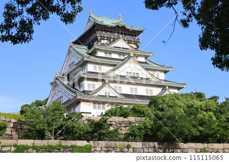 大阪城，春天，夏天，初夏，秋天，從Towerman休息室看到的大阪城的新綠，大阪城公園，大阪旅遊，關西旅遊 115115065