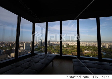 大阪城，春天，夏天，初夏，秋天，從Towerman休息室看到的大阪城的新綠，大阪城公園，大阪旅遊，關西旅遊 115115143