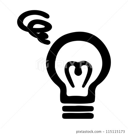 A simple hand-drawn illustration of a problematic light bulb A simple hand-drawn illustration of a problematic light bulb 115115173