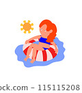 女孩玩浮環 115115208