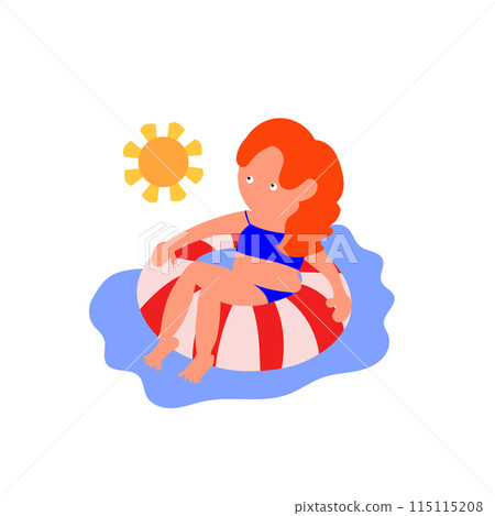 女孩玩浮環 女孩玩浮環 115115208