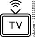 電視接收無線電波的圖標 115115339
