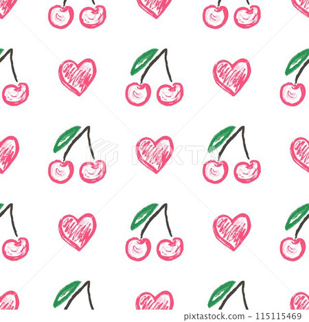 Seamless pattern. Children's drawings with wax crayons Seamless pattern. Children's drawings with wax crayons 115115469
