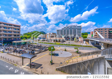日本橫濱城市景觀 橫濱市營地鐵綠線北山田站、橫濱國際泳池等景觀 115115592