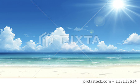 仲夏大海和陽光AI影像 115115614