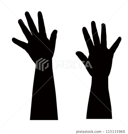 a pair hands silhouette vector 115115968