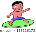 Surfer surfing in the ocean in summer 115116178