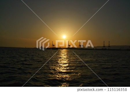 Sunset over the sea 115116358
