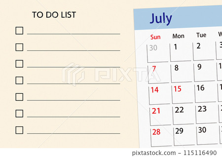 July TO DO LIST 115116490