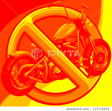 vector illustration of no motorcyle symbol on white background vector illustration of no motorcyle symbol on white background 115116834