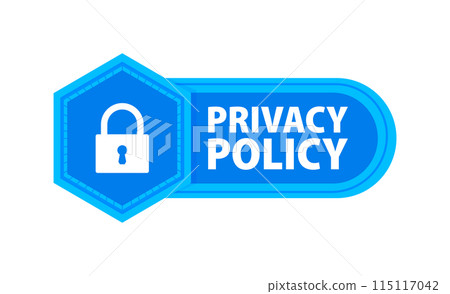 Privacy Policy Badge, Security Data Access. Label or sticker 115117042