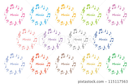Musical note frame material vector illustration 115117563