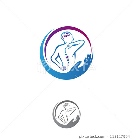 Creative Chiropractic concept logo design template for your best business symbol Creative Chiropractic concept logo design template for your best business symbol 115117994