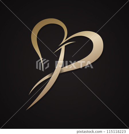 Letter B with love design 115118223