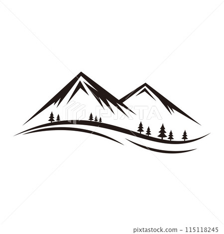 Abstract vector landscape nature or outdoor mountain 115118245