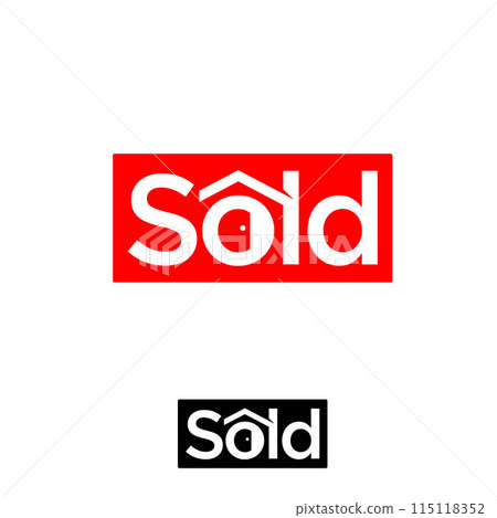 Sold icon isolated on white background from real estate collection 115118352