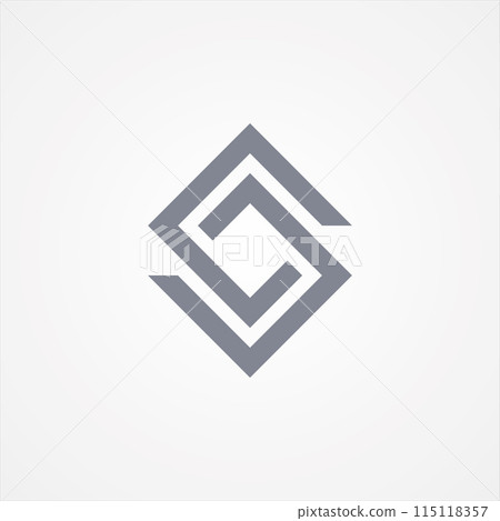 Design letter S in square style 115118357