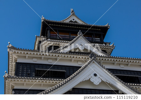 The Famous Landscape vintage building of Kumamoto Castle in Northern Kyushu, Japan. The Famous Landscape vintage building of Kumamoto Castle in Northern Kyushu, Japan. 115119210