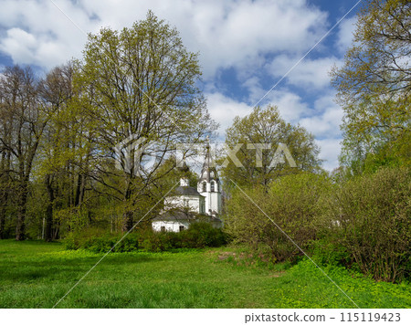 Assumption Cathedral. The Orthodox church on Cathedral Hill in spring Ples. Assumption Cathedral. The Orthodox church on Cathedral Hill in spring Ples. 115119423