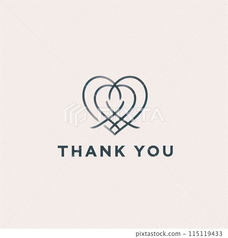 謝謝你心形標誌 115119433