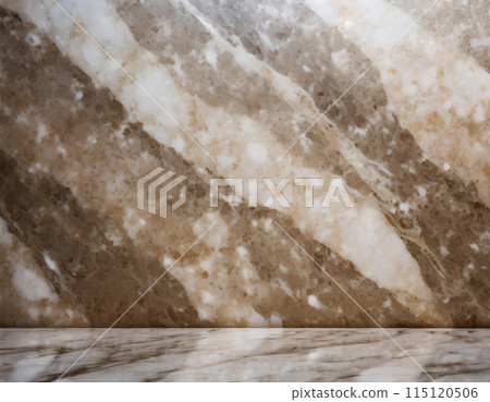 Old-style marble wall. Beige. AI-generated image. 115120506