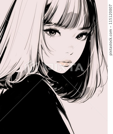 Icon illustrations - simple "AI generated images" 115120807