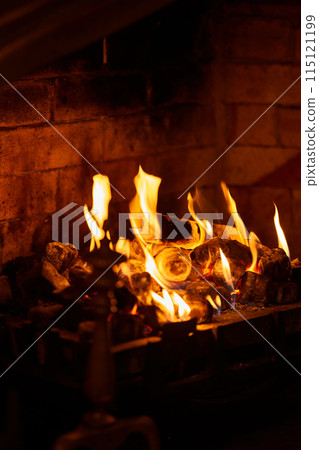 home live fireplace close up 115121199