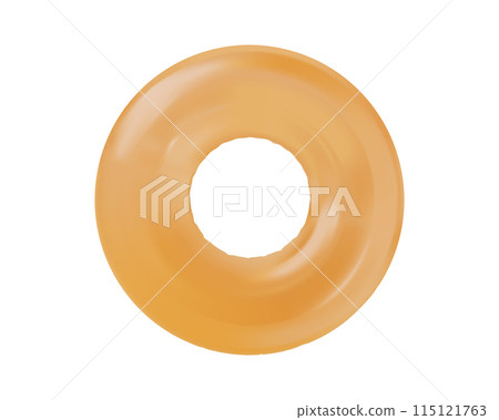Yellow swim ring on isolated background. 115121763