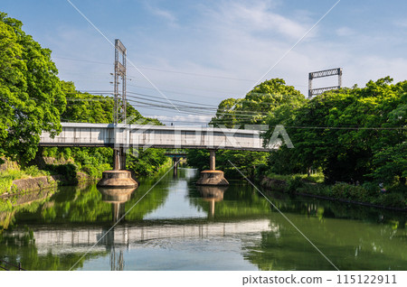 View of Horikawa River from Fushimi Minato Bridge, Fushimi Ward, Kyoto City 115122911