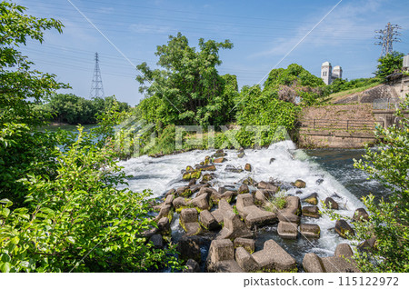 京都會伏見區密砂井堰至宇治川的水流 115122972