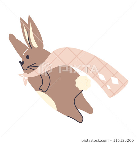 Bunny baby animal flying as superhero with duvet Bunny baby animal flying as superhero with duvet 115123200