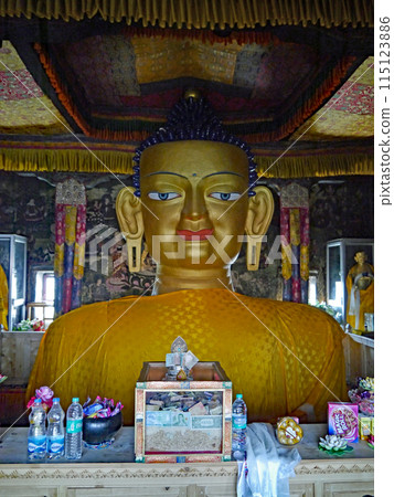 The Great Buddha of Shey Palace in Ladakh, Lesser Tibet, northern India The Great Buddha of Shey Palace in Ladakh, Lesser Tibet, northern India 115123886