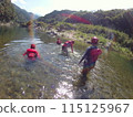 Searching for fish in a clean river 115125967