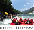 Enjoy rafting on a clean river 115125968